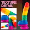 Pride Special Edition Dildo 20 CM - Gökkuşağı Renkli Silikon Ultra Realistik Yapay Penis Vibrator