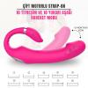 PRIME TOYS Flamingo Çift Motorlu Isıtmalı Şarjlı Bükülebilir Hareketli Strapless Strapon Vibratör