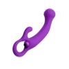 ROCK Tutma Aparatlı Eğimli Yapıda G-Spot ve Klitoris Uyarıcı 2 in 1 Vibratör - Purple