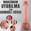 UNIQUE Realistik Dokuda Damarlı Dildo Vantuzlu Gerçekçi Yapay Penis 20 CM