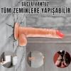 UNIQUE Realistik Dokuda Damarlı Dildo Vantuzlu Gerçekçi Yapay Penis 22 CM