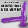 UNIQUE Realistik Dokuda Dildo Vantuzlu Gerçekçi Yapay Penis 21 CM